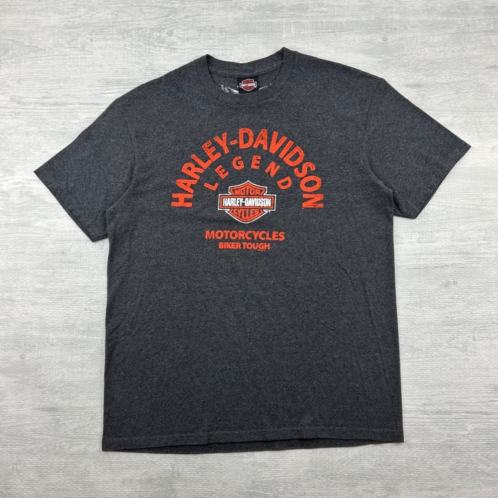 Vintage Harley Davidson Shirt Size Large Gray Orlando Florida Biker Motorcycle